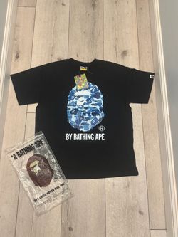 brand new bape blue camo graphic design with original bag