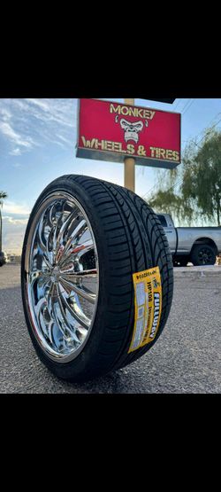 22x9 Chrome Rims And Tires 245/35/22