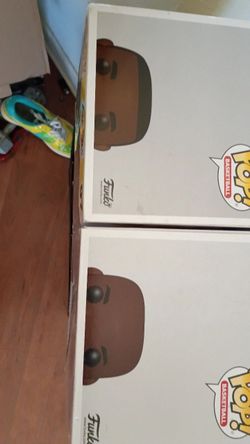 Jumbo funkos LeBron James and Michael Jordan