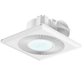 Bathroom 11.8IN Exhaust Fan with Light 165CFM 3CCT Shower Bathroom Vent Fan with 1400lm Led Light Combo Quiet 1.2 Sones Bath Ceiling vent with Adjusta