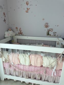 Crib with bedding