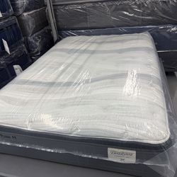 FULL SIZE SIMMONS BEAUTYREST HARMONY LUX PILLOW TOP MATTRESS & BOX SPRING BED SET