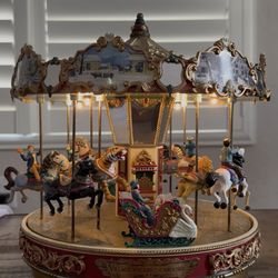 Antique Light Up Carousel 