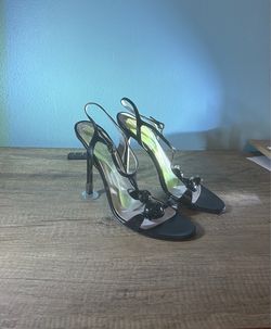 Sergio Rossi black Leather Slingback Heels