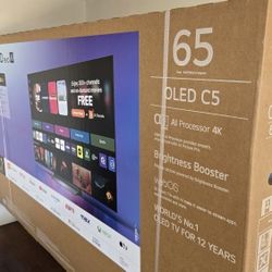 New 65 Inch Oled LG C5 Smart TV 4K UHD with 120 Hz refresh rate brand new in the box.