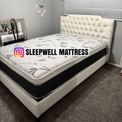 New Queen Bed Frame With Mattress 
