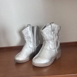 Toddler Silver Cowboy Boots – Shiny Western Style for Little Feet