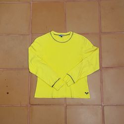 Vintage 90’s/2000’s Roxy Quiksilver yellow long sleeve shirt made in USA size Medium