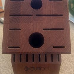 Cutco Cherry Homemaker + 8 Block With Shear Holder 