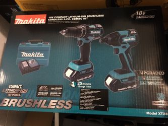 2pc Brushless 18v Hammer drill and Impact drill