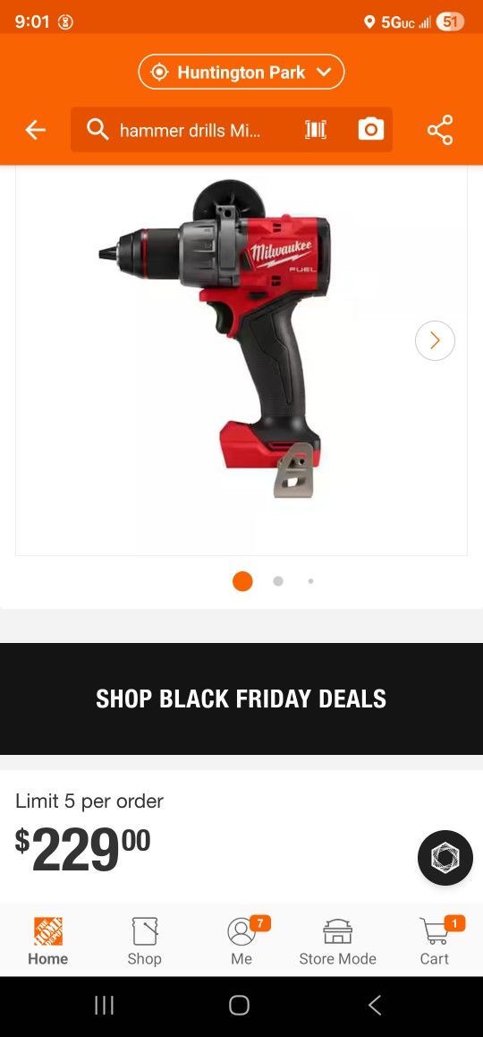 Hammer Drill Milwaukee Fuel 