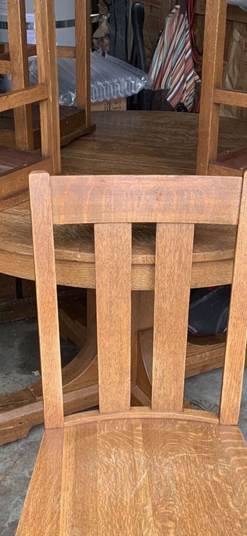 Solid Oak Table & Chairs