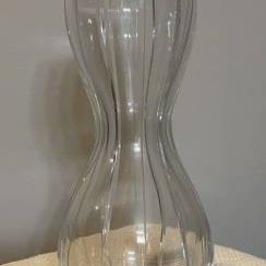 Modern Clear Hourglass Shape Vase Flower Plant Bouquet Home Decoration Accent