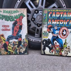 Spiderman And Captain America Decor