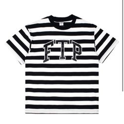 FTP STRIPED ARCH LOGO SHIRT BLACK&WHITE SIZE LARGE NEW
