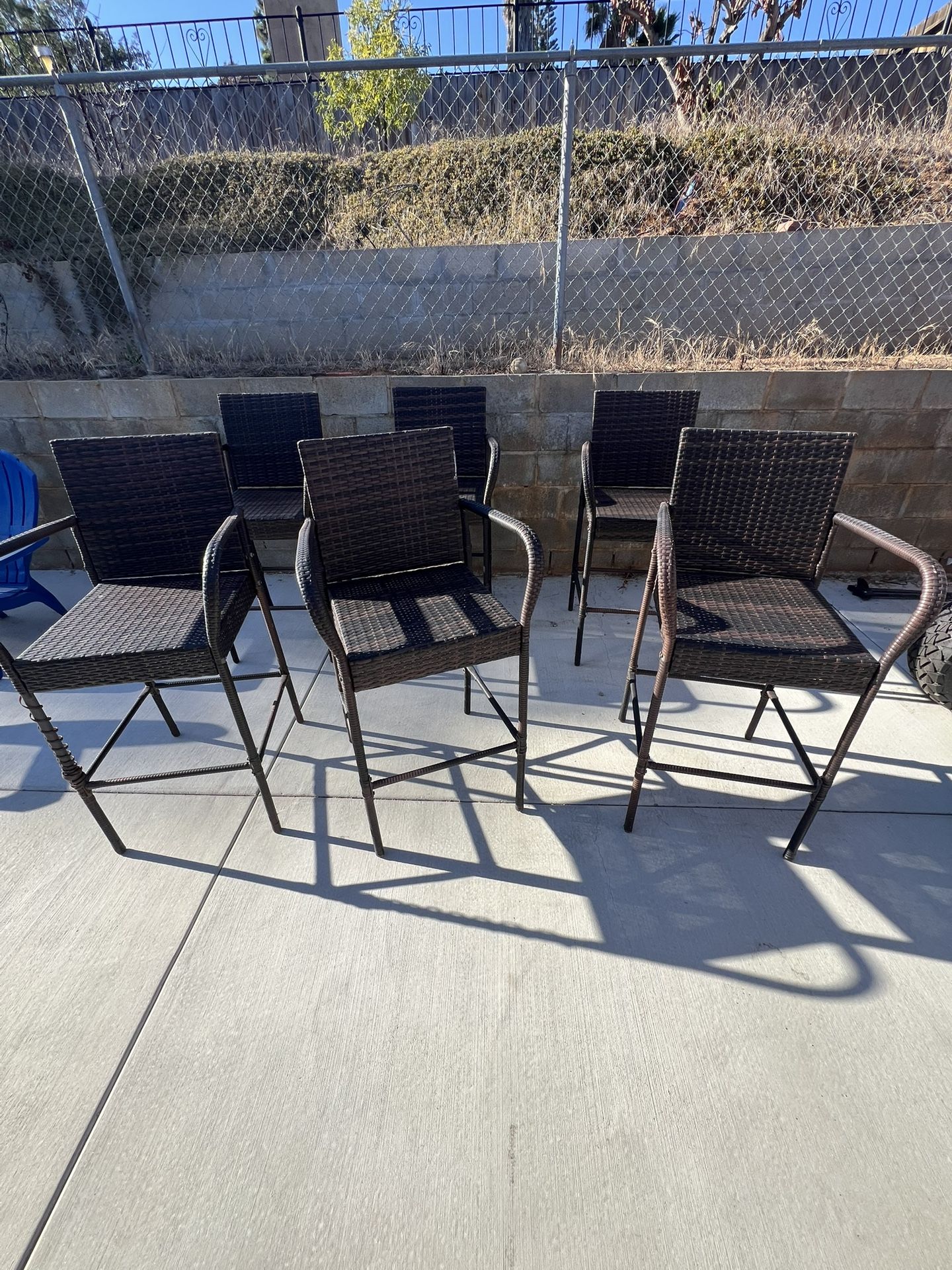 (2) Outdoor Barstools - Brown $25 Each