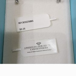 Genuine 14K White Gold Natural Diamond Solitaire Earrings 0.25 CTW