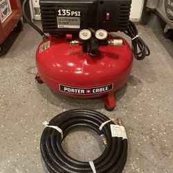 Air Compressor Like New With New Hose. Price Firm