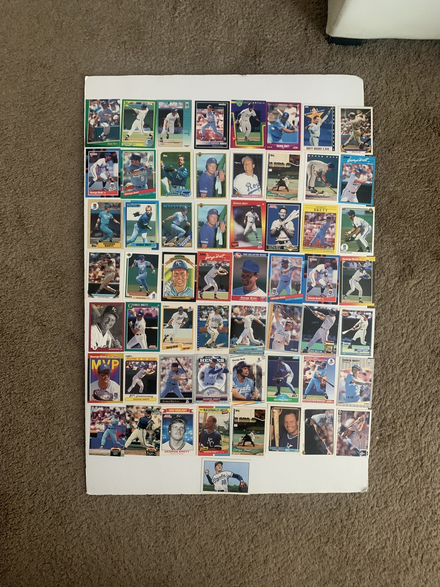 57 Different George Brett Baseball Cards Kansas City Royals