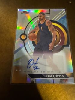 Obi Toppin Topps Finest Certified Autograph Card
