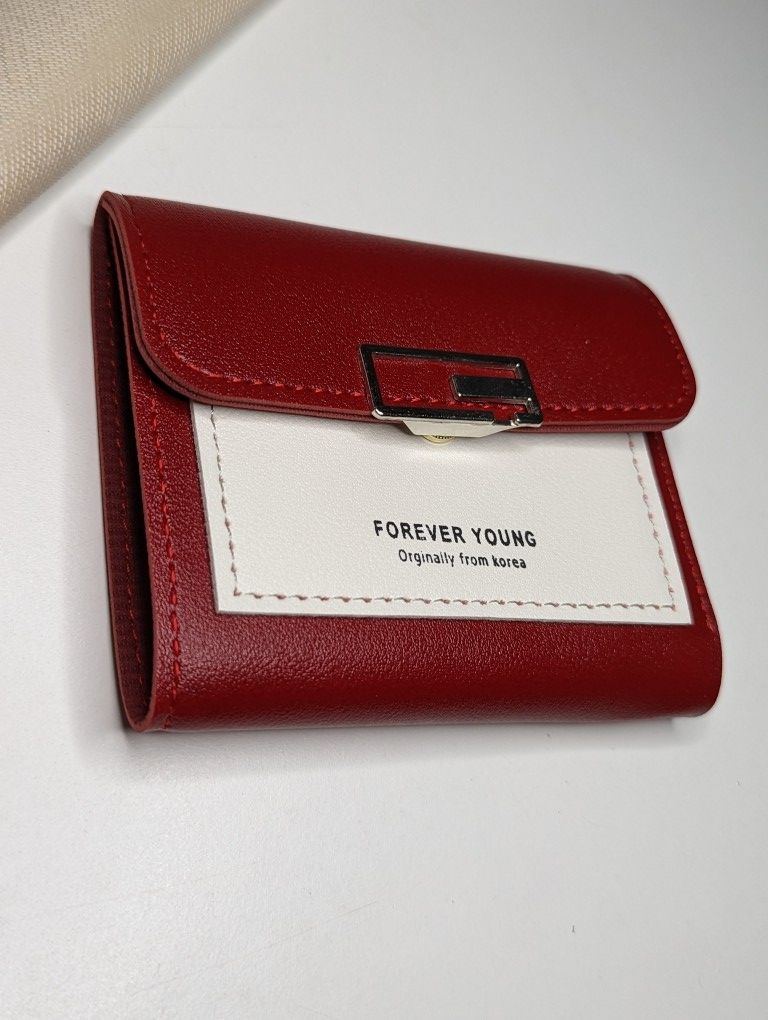 New PU Leather small Coine Money Purse Ladies Leather wallet for Women 2023 RED