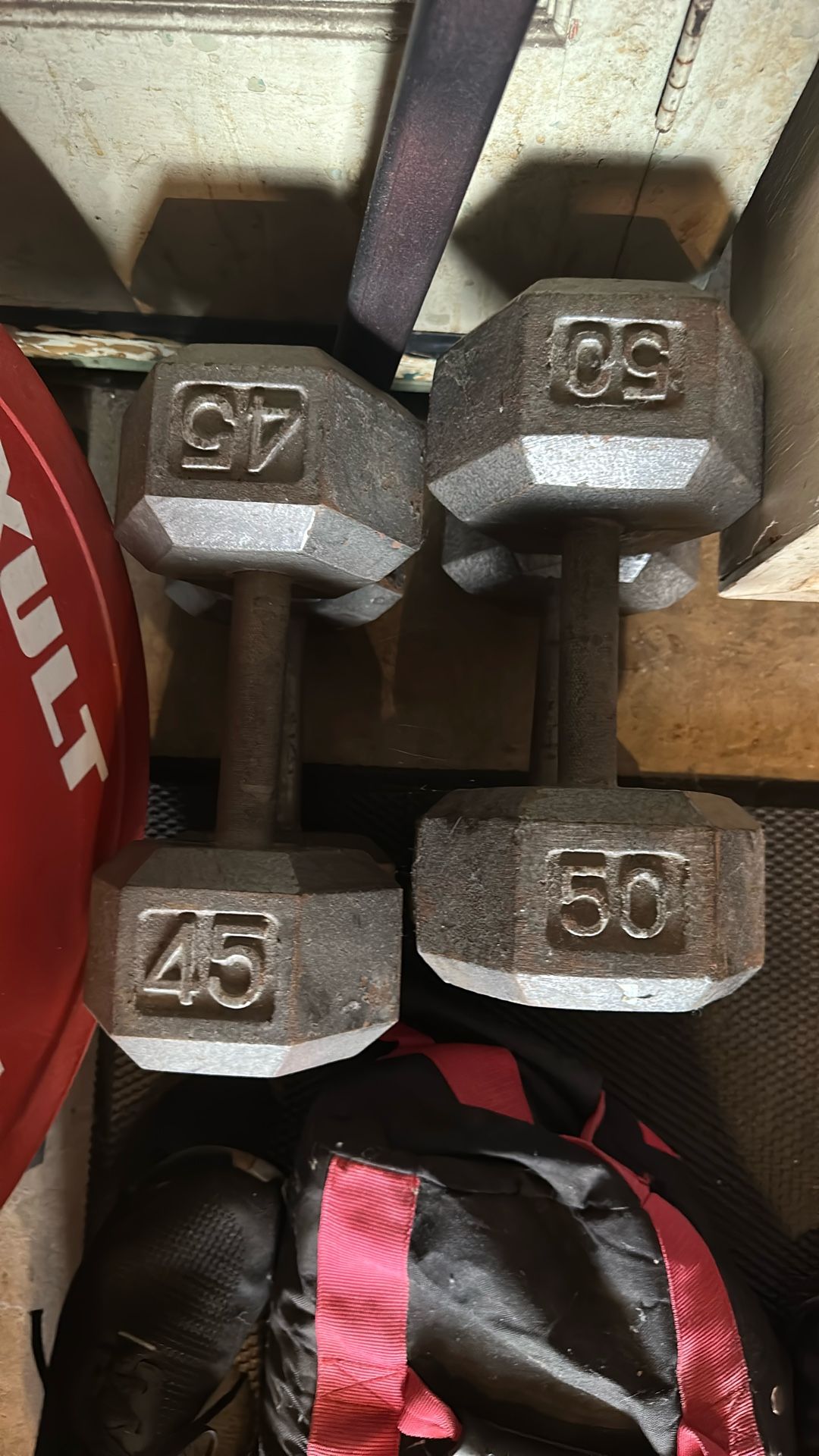 Dumbbells Set Of 45-50lbs