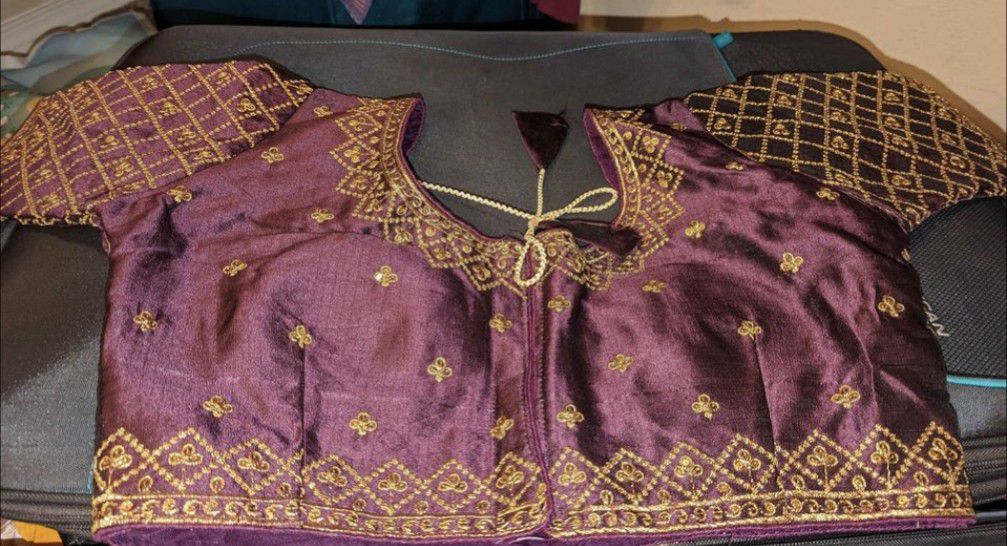 indian blouse with embroidery