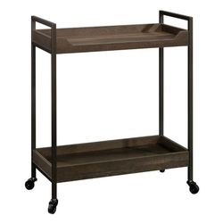 Dark Wood Bar Card on Wheels