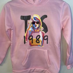 Taylor Swift Girls Pink Sweatshirt Brand New PTP 16 inches