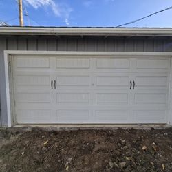 Carriage Steelback Roll Up Two Car Garage Door