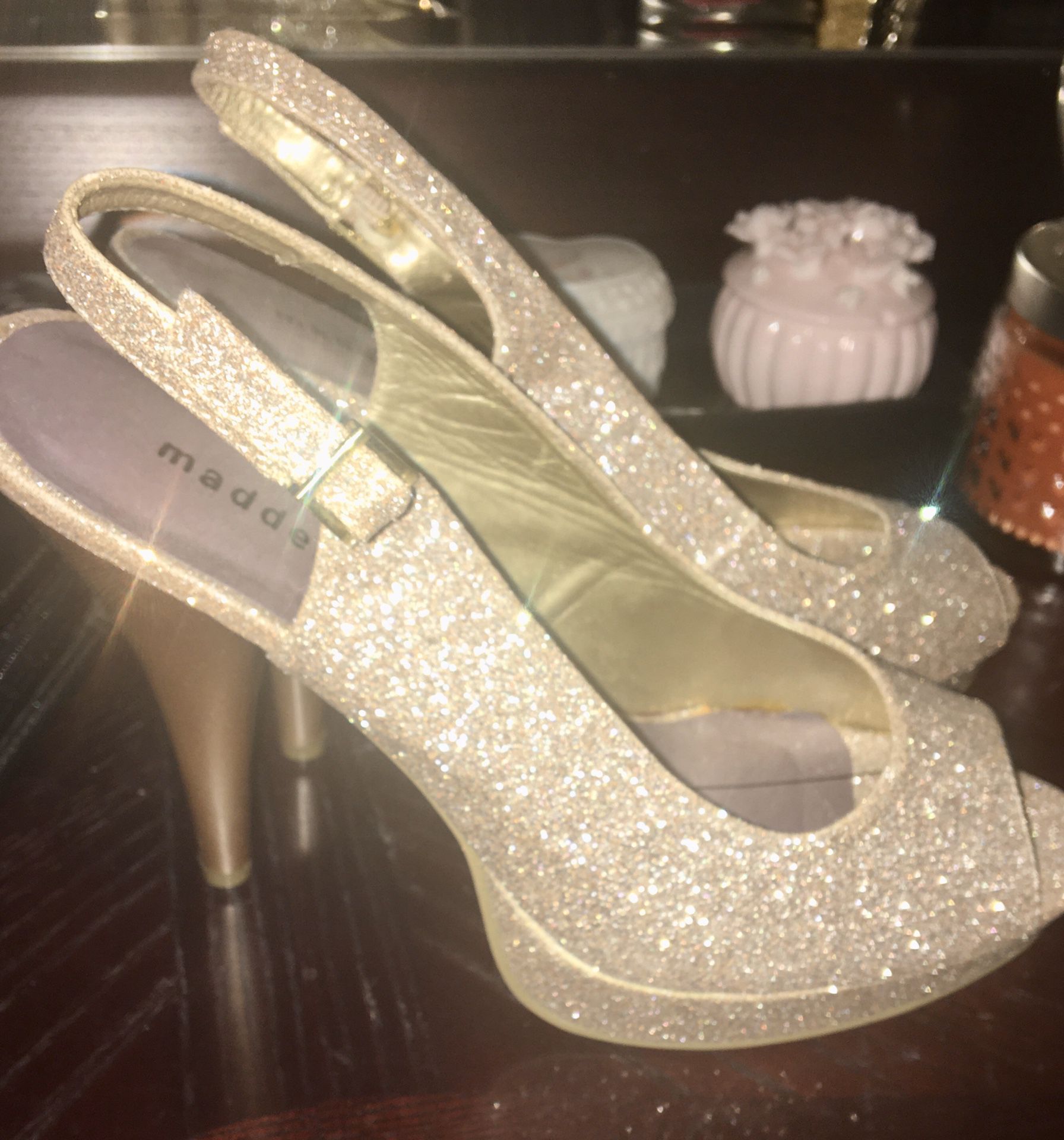 Sparkly Gold Steve heels