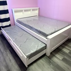 Full Twin Trundle And 2 Foam Mattresses