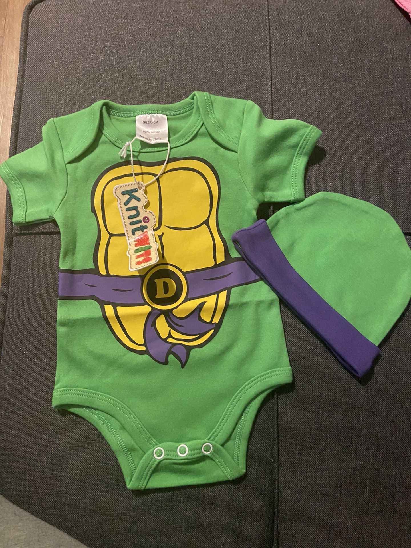 Ninja Turtle Onesie with a hat