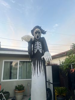 Giant Halloween Skeleton Ghost Yard Decoration