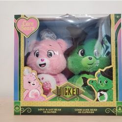 Care Bears x Wicked 2-Pack Glinda Elphaba Bear Limited Edition BRAND NEW 