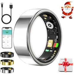 Smart Ring for Women Men,Fitness Tracker Ring with Heart Rate, Sleep Monitoring, Blood Oxygen, Step Counting for iOS and Android, No Subscription Fee,