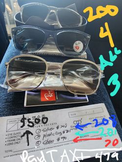2 Ray Bans Glasses 1 Karra $100 All 3