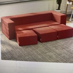Sofa Bed With 3 Ottomans  Ça King Size NEW