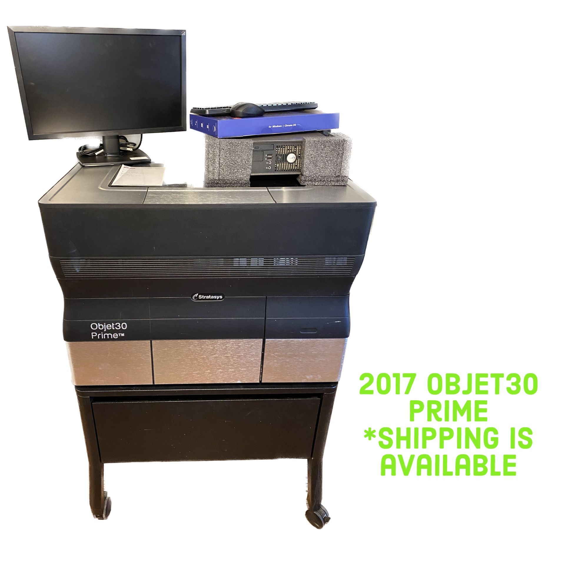 Stratasys Objet30 Prime 3D Printer with PC, Software, and many extras