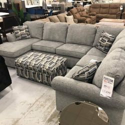 Alexvale Malibu Custom Sectional Sofa With Storage Ottoman🔥 Brand New 