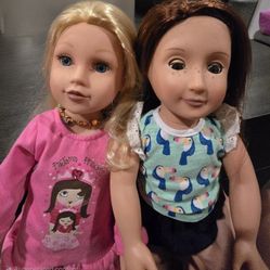 2 18" dolls Journey Girl & Our Generation 