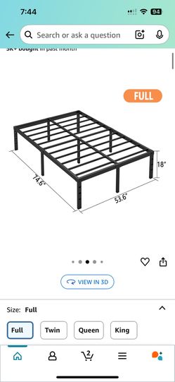 FULL SIZED METAL BED FRAME