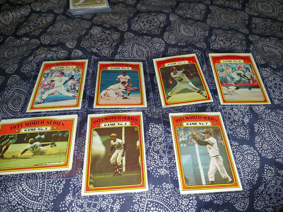 1972 Topps Baseball Cards Of The 1971 World Series ( CLEMENTE)