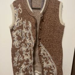 Sweater Women Cardigan Vest Size LARGE