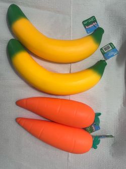 Squeeezy Banana and Carrot Squishy ($15 EACH)