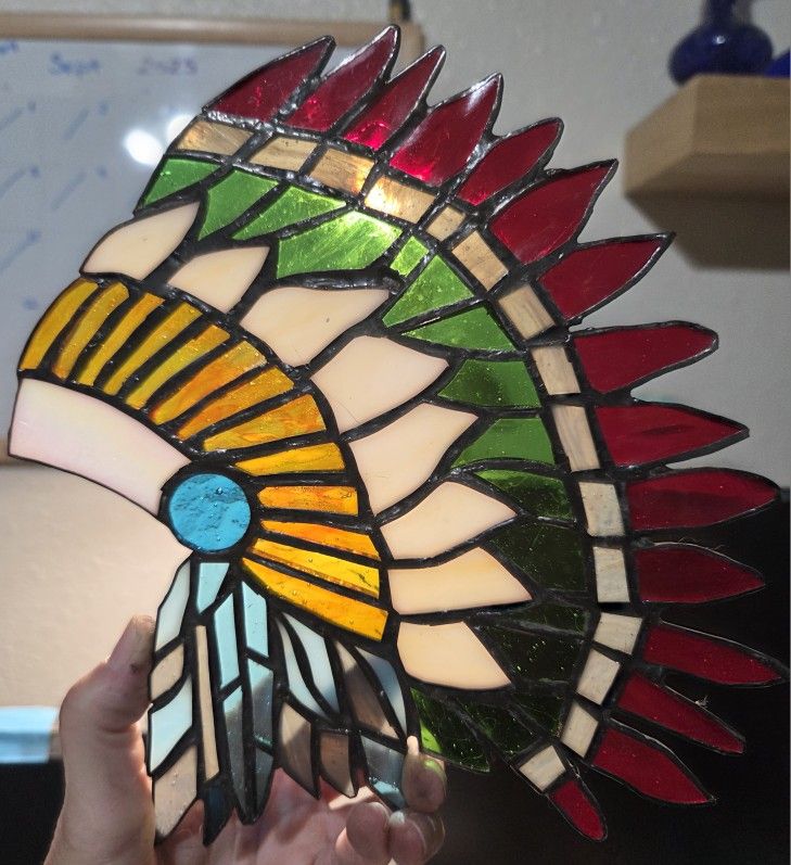 Stained Glass Indian Headdress