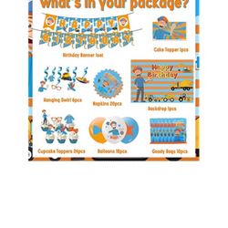 Blippi Party Supplies 