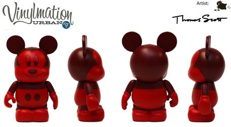 Disney Vinylmation 3” Urban 9 - Red Tonal Mickey (Thomas Scott, 2012)