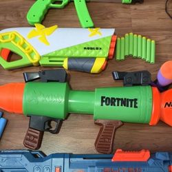 GUNS, FORNITE, ROBLOX, NERF