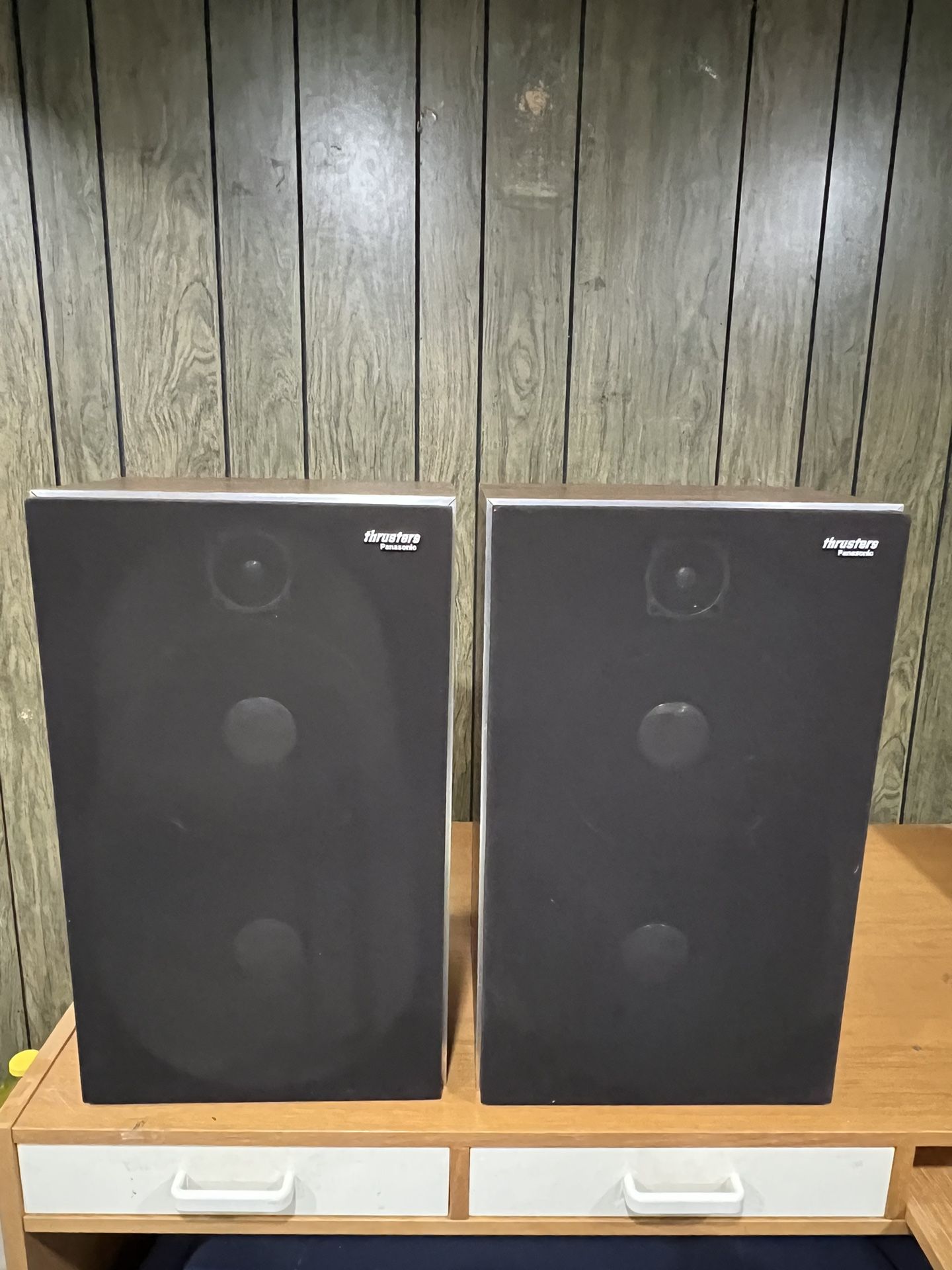 Vintage Panasonic Thrusters SB-1100 Passive Radiator Speaker System 2 Speakers